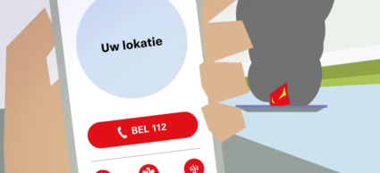 Voorbeeld van de 112NL-app