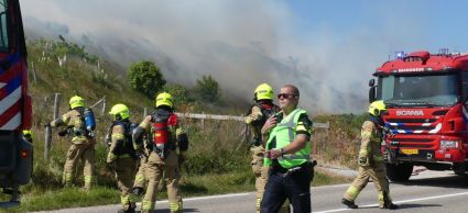 Brandweer blust duinbrand bij Sint Maartenszee
