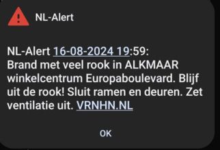Voorbeeld NL-Alert