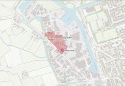 Zijperstraat Schagen, rood gekleurd gebied m.b.t. asbestdeeltjes 19 mei 2026